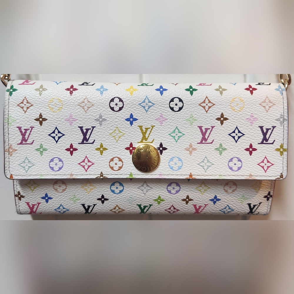LOUIS VUITTON LV Mulicolor Takashi Murakami Sarah Portefeiulle Wallet - Picture 16 of 16